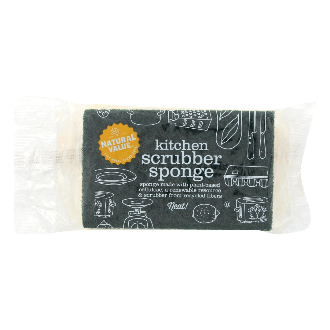Natural Value Sponges And Scrubbers - Case Of 24 - 1 Count - Maras Green